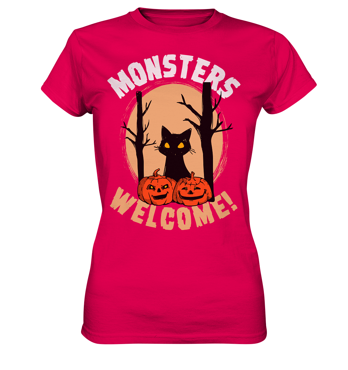 Katze und Kürbis | Halloween - Ladies Premium Shirt